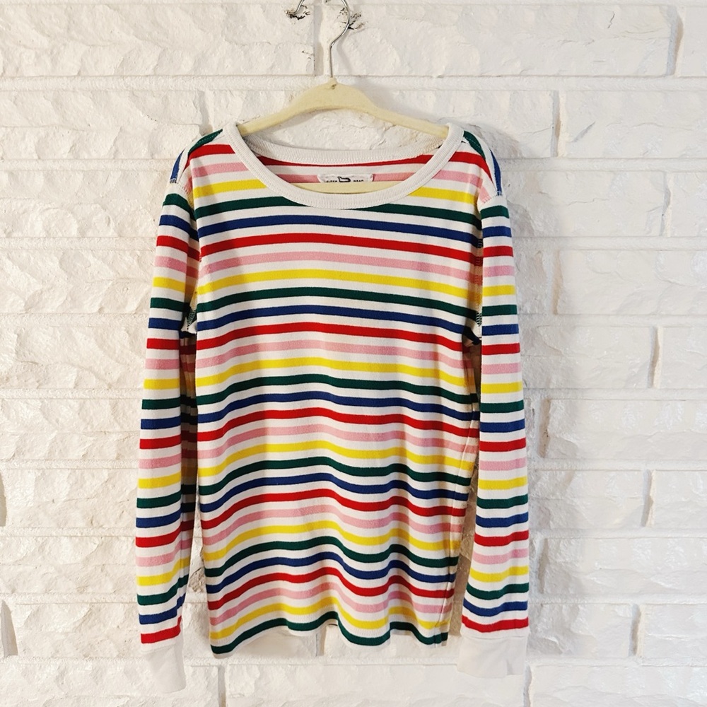 Crewcuts Long Sleeve Pajama Set in Rainbow Stripe - Picture 5 of 6